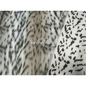 Leopard Shag Fake Fur with Jacquard